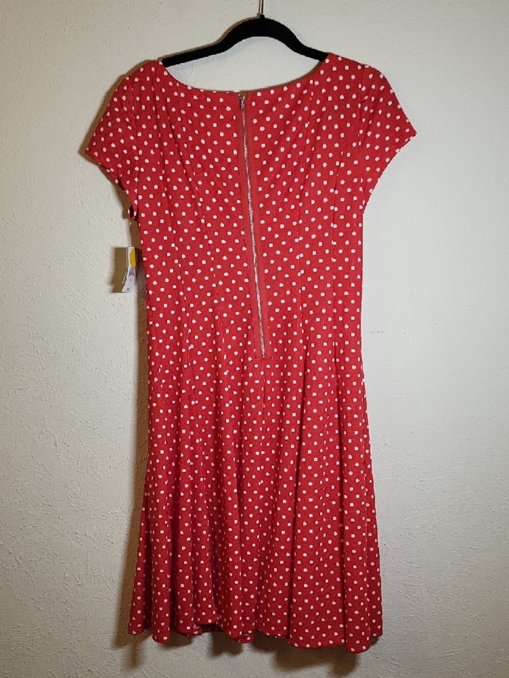 Danny & Nicole Red Polka Dot Dress NWT Size 12 - Picture 4 of 7
